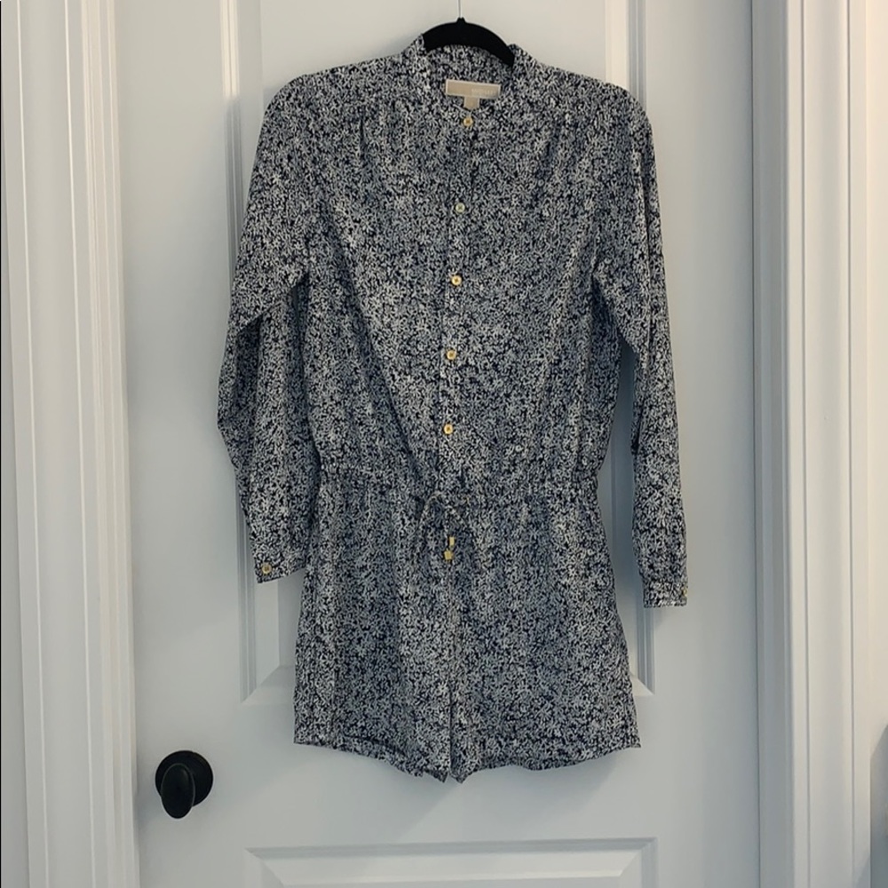 Michael kors Long sleeve draw strong waist  romper